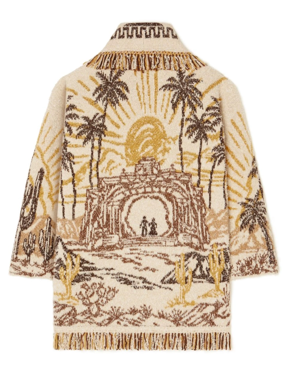 Affordable fringed-edge cardigan Alanui patterned-jacquard Women 0429